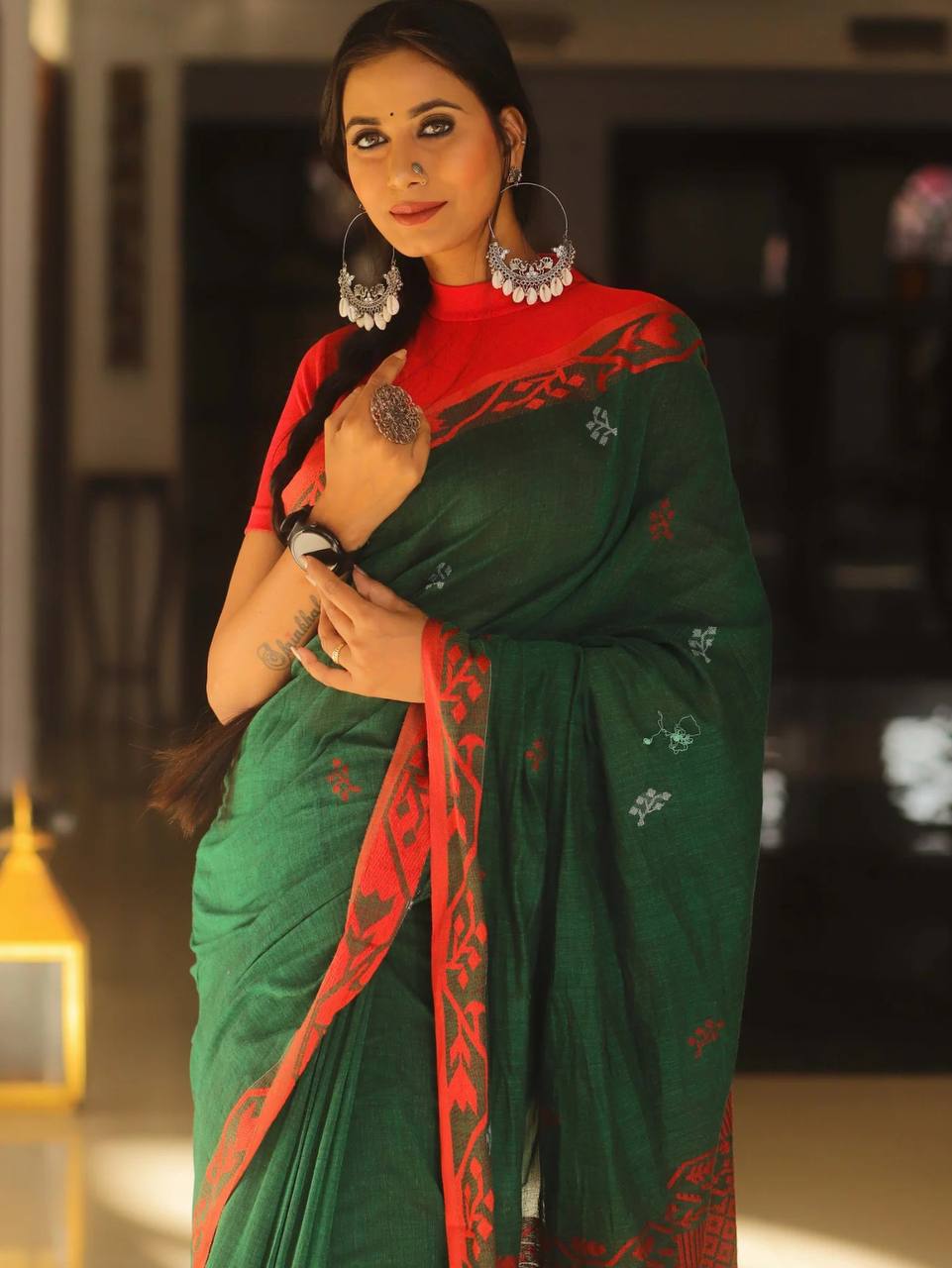 New Lilan Slab Soft Cotton Saree with Rich Weaving Blouse