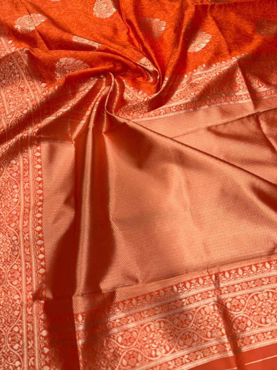 Lightweight Organic Banarasi Lichi Silk Wedding Saree