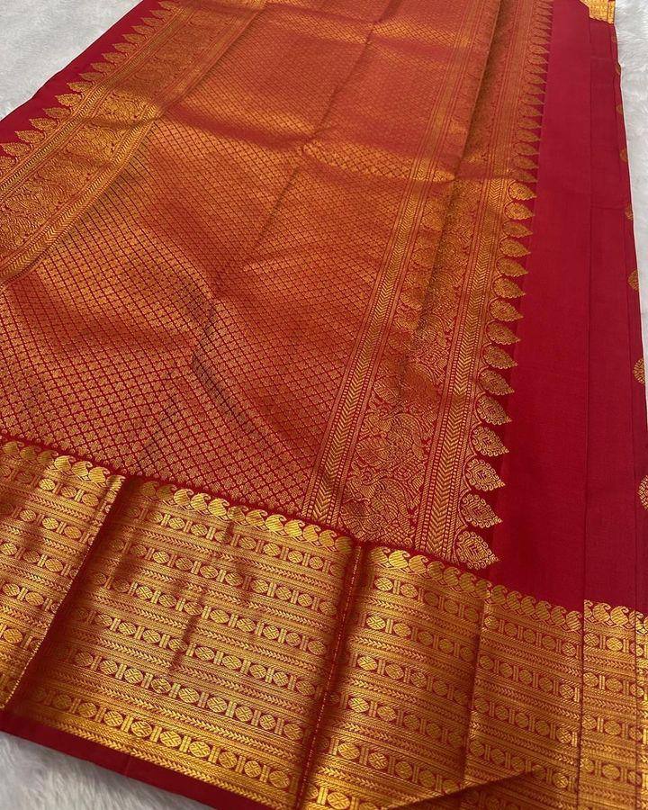 Lightweight Organic Banarasi Lichi Silk Wedding Saree