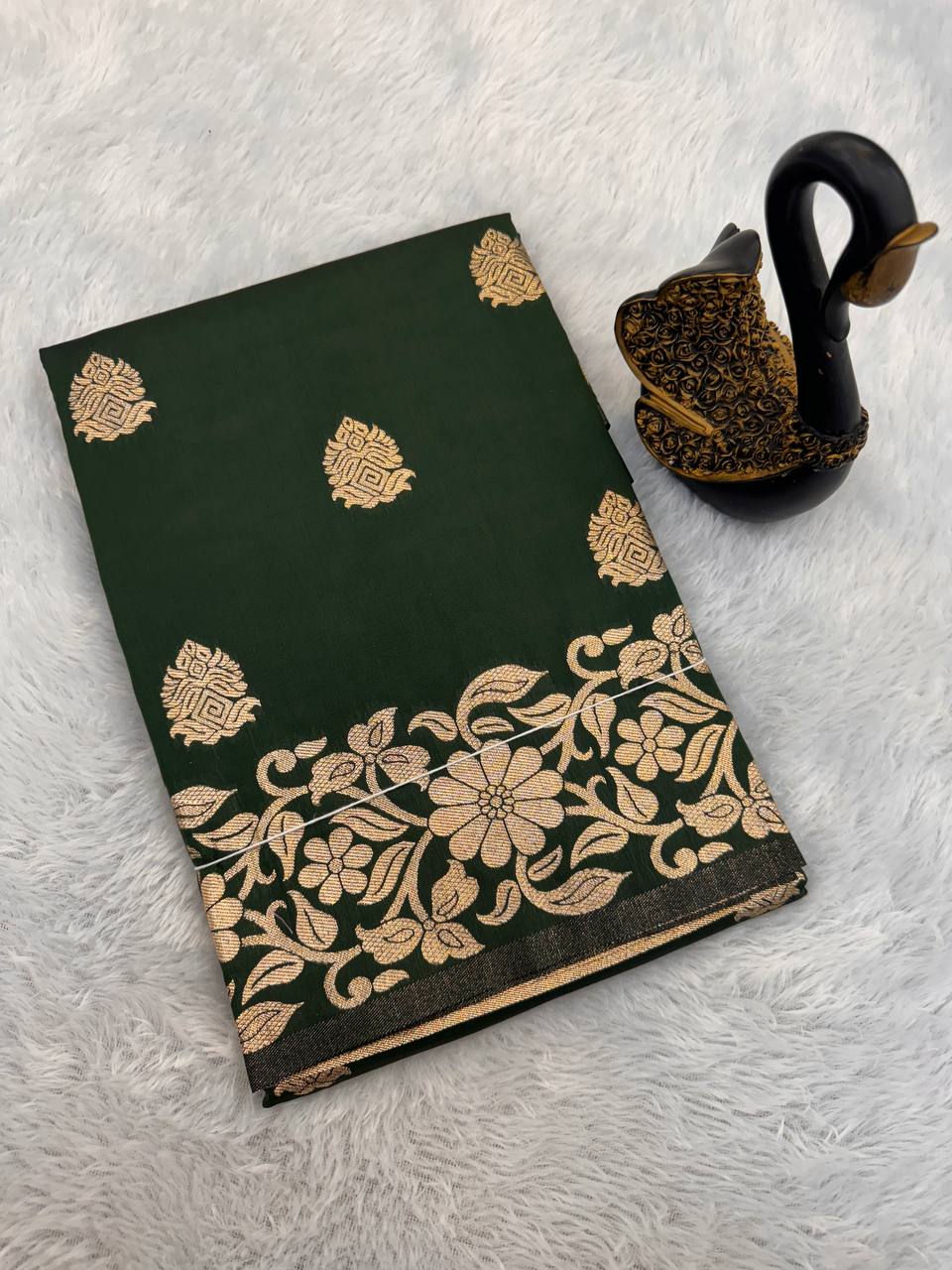 Pure Banarasi Silk Saree with Golden Zari Weaving