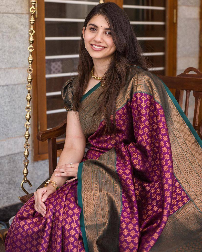 Luxury Organic Banarasi Lichi Silk Wedding Saree