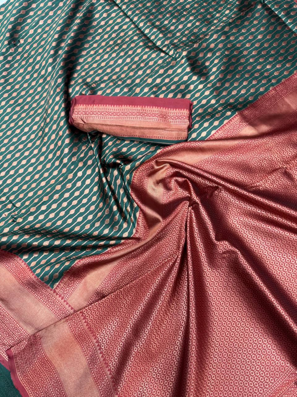 Royal Comfort Organic Banarasi Lichi Silk Wedding Saree