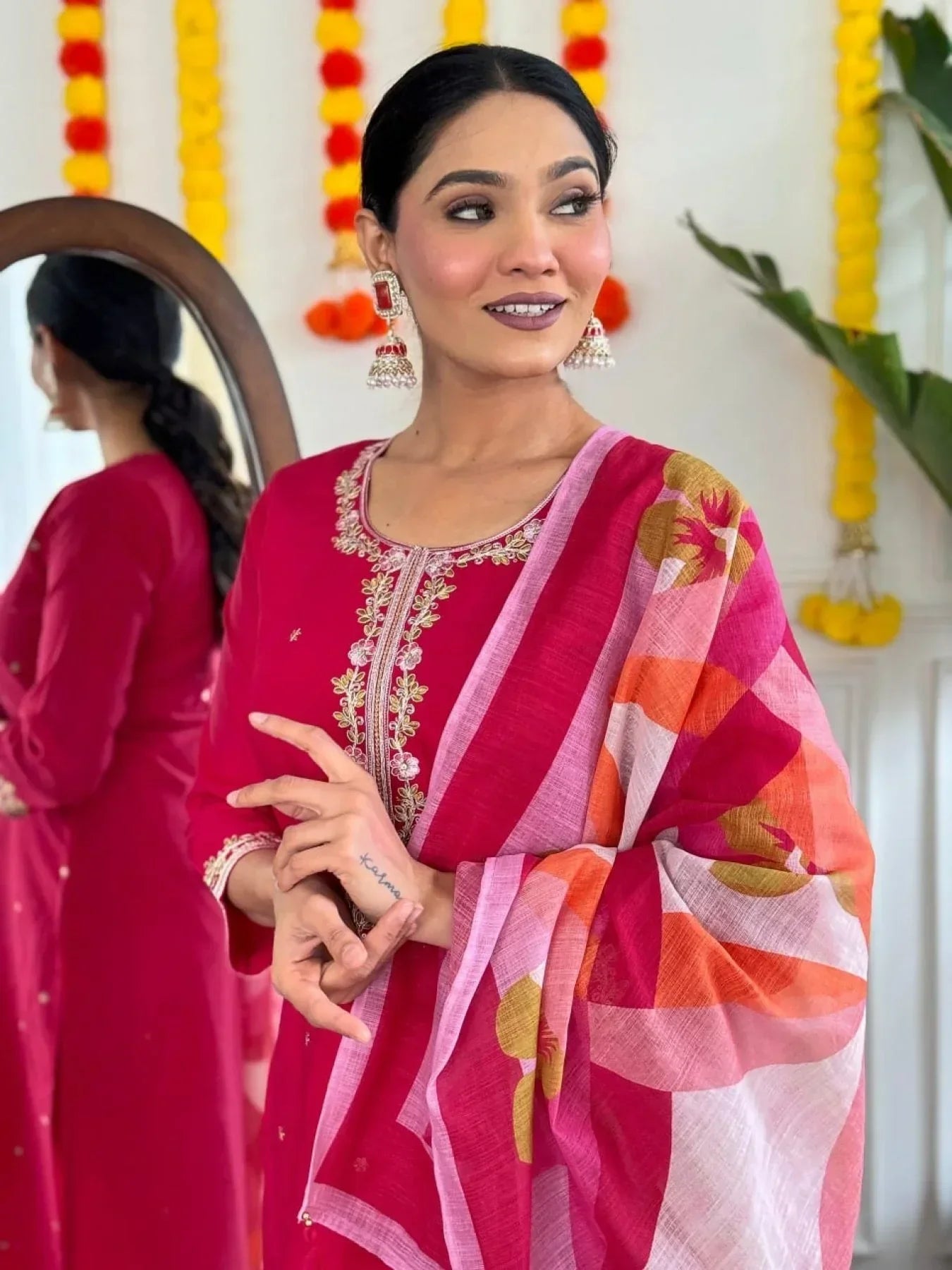 Stay Stylish And Comfortable With This Beautifully Embroidered Suit Set At Wholesale Rates